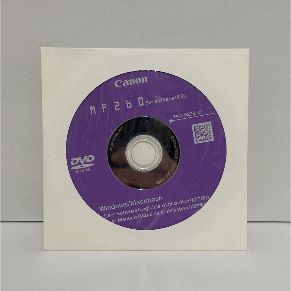 Canon MF260 FK4-0229-01 User Software CD ROM Printer Disc